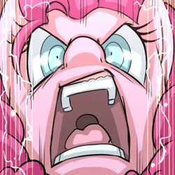 Size: 512x512 | Tagged: safe, artist:uc77, derpibooru import, pinkie pie, earth pony, pony, g4, 2012, angry, esophagus, female, hotblooded pinkie pie, icon, image, jpeg, mawshot, open mouth, solo, volumetric mouth