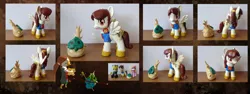 Size: 3989x1503 | Tagged: safe, artist:binidi, derpibooru import, pegasus, pony, craft, female, image, link, male, mare, medli, png, princess zelda, sculpture, stallion, the legend of zelda, traditional art, wings