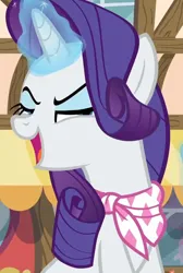 Size: 725x1080 | Tagged: safe, derpibooru import, screencap, rarity, pony, unicorn, g4, season 8, the end in friend, spoiler:s08, cropped, evil, faic, female, great moments in animation, image, jpeg, solo