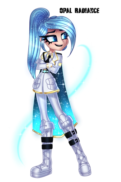 Size: 2518x3779 | Tagged: safe, artist:opal_radiance, derpibooru import, oc, oc:opal rosamond, unofficial characters only, equestria girls, g4, boots, clothes, crossed arms, female, high res, image, open mouth, open smile, png, shoes, simple background, smiling, solo, transparent background