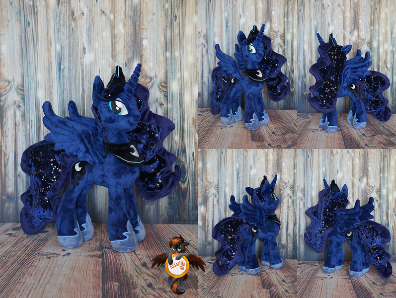 Size: 1328x1000 | Tagged: safe, artist:essorille, derpibooru import, princess luna, pony, g4, image, irl, jpeg, photo, plushie, solo