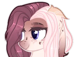 Size: 1013x764 | Tagged: safe, artist:toffeelavender, derpibooru import, oc, unofficial characters only, earth pony, pony, base used, bust, earth pony oc, female, image, mare, png, simple background, smiling, solo, transparent background