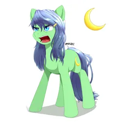 Size: 1500x1500 | Tagged: safe, artist:nihithebrony, derpibooru import, oc, oc:scrying mind, unofficial characters only, earth pony, pony, angry, commission, earth pony oc, female, image, open mouth, png, simple background, solo, white background