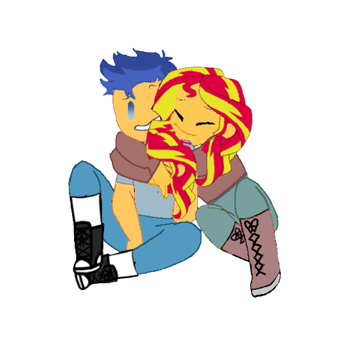 Size: 488x511 | Tagged: safe, artist:decokenite, derpibooru import, flash sentry, sunset shimmer, human, equestria girls, g4, base used, boots, clothes, eyes closed, female, flashimmer, hug, hug from behind, image, looking at someone, male, photo, png, shipping, shirt, shoes, simple background, straight, sweater, t-shirt, transparent background