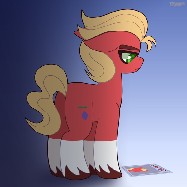 Size: 2000x2000 | Tagged: safe, artist:saveraedae, derpibooru import, sprout cloverleaf, earth pony, pony, g5, my little pony: tell your tale, butt, floppy ears, high res, image, looking down, male, plot, png, sad, solo, stallion, unshorn fetlocks, wanted, wanted poster