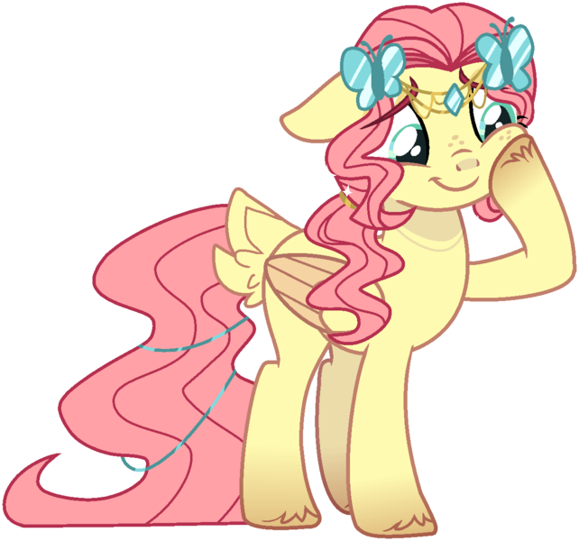 Size: 1221x1141 | Tagged: safe, artist:rickysocks, derpibooru import, fluttershy, pony, g4, alternate hairstyle, cute, daaaaaaaaaaaw, freckles, image, png, shyabetes, simple background, solo, transparent background