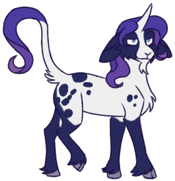 Size: 620x640 | Tagged: safe, artist:googaoo, derpibooru import, rarity, classical unicorn, pony, unicorn, g4, alternate design, chest fluff, cloven hooves, coat markings, female, floppy ears, horn, image, leonine tail, mare, missing cutie mark, png, simple background, socks (coat marking), solo, transparent background, unshorn fetlocks