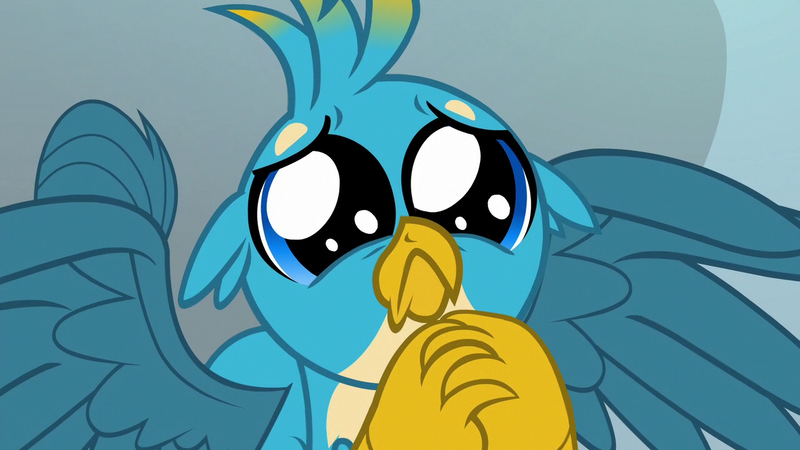 Size: 1280x720 | Tagged: safe, derpibooru import, screencap, gallus, gryphon, g4, school daze, :<, cute, daaaaaaaaaaaw, dilated pupils, eye shimmer, floppy ears, frown, gallabetes, hnnng, image, looking at you, majestic, male, pleading, please, png, puppy dog eyes, puppy-eyed gallus, sad, sad face, sadorable, solo, spread wings, weapons-grade cute, wings