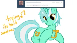 Size: 1080x600 | Tagged: safe, artist:azure-doodle, derpibooru import, lyra heartstrings, pony, g4, image, lyre, musical instrument, png, sexually confused lyra, solo