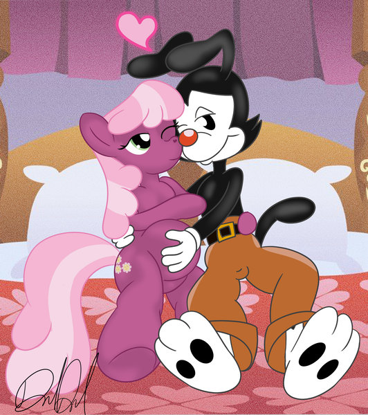 Size: 2039x2301 | Tagged: safe, artist:stormythetrooper, derpibooru import, cheerilee, anthro, earth pony, pony, semi-anthro, g4, animaniacs, arm hooves, bed, crack shipping, crossover, crossover shipping, every day we stray further from god's light, female, high res, image, interspecies, male, one eye closed, png, pregnant, shipping, straight, we are going to hell, what has humanity come to, what the fuck did you just bring upon this cursed land, why, wtf, yakko warner