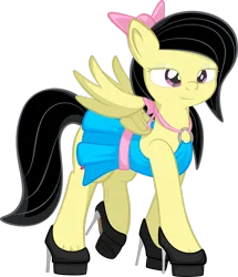 Size: 1920x2234 | Tagged: safe, artist:alexdti, derpibooru import, oc, pegasus, pony, clothes, dress, female, heels on a horse, high heels, image, mare, png, shoes, simple background, solo, transparent background