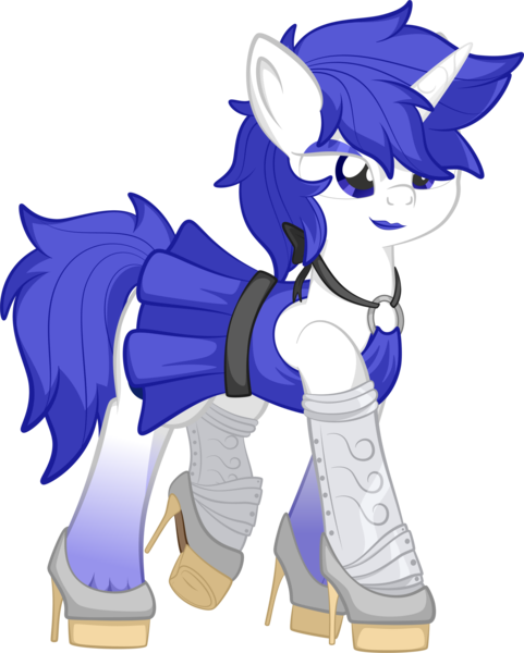 Size: 1920x2396 | Tagged: safe, artist:alexdti, derpibooru import, oc, pony, unicorn, clothes, crossdressing, dress, high heels, image, male, png, shoes, simple background, solo, stallion, transparent background