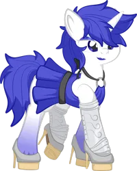 Size: 1920x2396 | Tagged: safe, artist:alexdti, derpibooru import, oc, pony, unicorn, clothes, crossdressing, dress, high heels, image, male, png, shoes, simple background, solo, stallion, transparent background