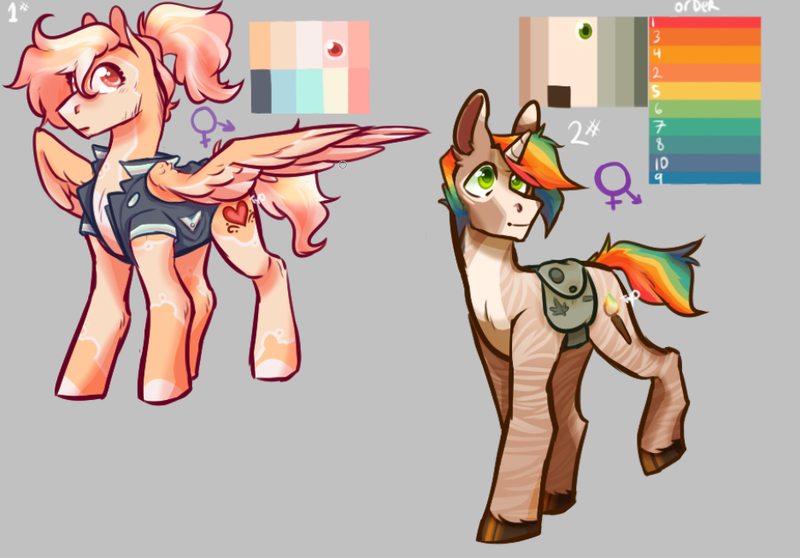 Size: 936x653 | Tagged: safe, artist:tyotheartist1, derpibooru import, oc, pegasus, pony, zebra, zebracorn, adoptable, adoptable open, image, png, simple background