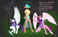 Size: 1280x812 | Tagged: safe, artist:spectrum205, derpibooru import, pipp petals, rarity, velvet reindeer, alicorn, anthro, deer, reindeer, them's fightin' herds, g5, alicornified, clothes, community related, female, image, jpeg, kunai, leotard, ninja, pippcorn, race swap, raricorn, ready to fight, trio, trio female