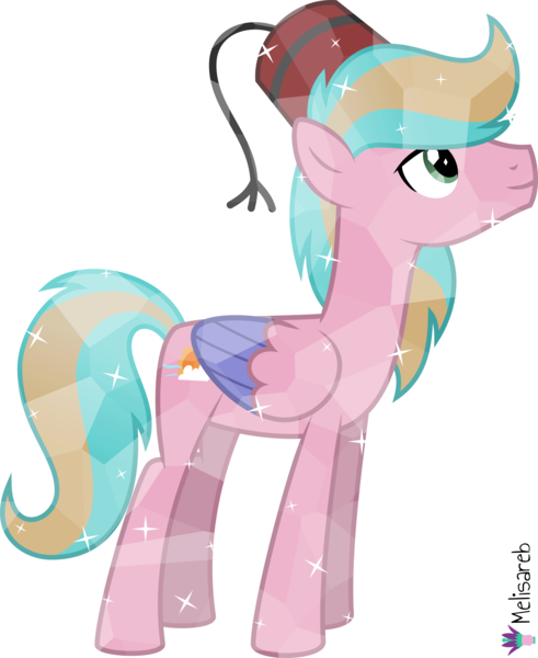 Size: 4000x4886 | Tagged: safe, artist:melisareb, derpibooru import, oc, oc:jet raise, unofficial characters only, crystal pony, pegasus, pony, .svg available, absurd resolution, colored wings, fez, hat, image, lidded eyes, male, png, simple background, solo, stallion, stars, transparent background, two toned wings, vector, wings