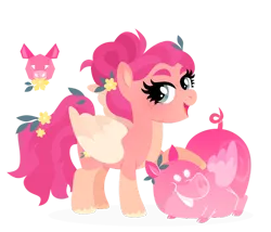 Size: 1024x878 | Tagged: safe, artist:kabuvee, derpibooru import, oc, pegasus, pig, pony, female, image, mare, png, simple background, solo, transparent background