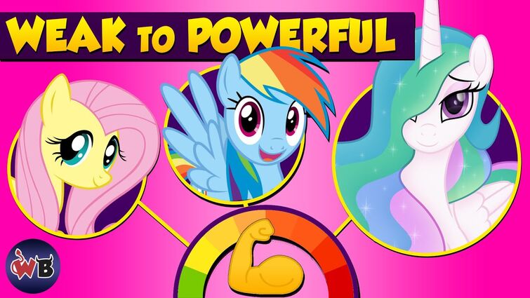 Size: 755x425 | Tagged: safe, artist:wickedbinge, derpibooru import, fluttershy, princess celestia, rainbow dash, alicorn, pegasus, pony, g4, female, image, jpeg, mare, powerful, strength, weak, youtube link, youtube thumbnail