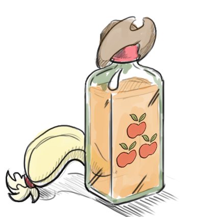 Size: 425x425 | Tagged: safe, artist:fxablom, derpibooru import, applejack, g4, alcohol, applejack daniel's, applejack's hat, bottle, cowboy hat, hat, image, jpeg, pun, solo, vodka