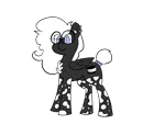 Size: 1600x1200 | Tagged: safe, artist:floof hoof, derpibooru import, oc, oc:double stuff, unofficial characters only, pegasus, pony, pony town, blue eyes, colored, ear piercing, female, glasses, image, looking at you, mare, mottled coat, piercing, png, round glasses, simple background, solo, spots, transparent background