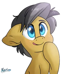 Size: 2800x3100 | Tagged: safe, artist:fluffyxai, derpibooru import, oc, oc:moon sparks, unofficial characters only, pony, curious, high res, image, male, png, simple background, smiling, solo, stallion, transparent background