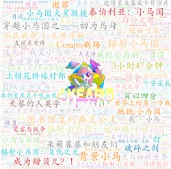 Size: 12400x12200 | Tagged: artist needed, safe, derpibooru import, oc, unofficial characters only, pony, chinese text, fimtale, image, moon runes, png, wordcloud