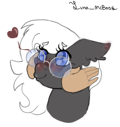 Size: 383x405 | Tagged: safe, artist:luna_mcboss, derpibooru import, oc, oc:double stuff, human, pegasus, pony, big eyes, blue eyes, blushing, cheeks, crooked glasses, disembodied hand, ear blush, ear fluff, female, fluffy, glasses, gray coat, hand, hands on cheeks, heart, heart eyes, human on pony petting, image, looking at you, looking up, pegasus oc, petting, png, pony oc, shiny eyes, smiling, smiling at you, solo focus, squishy, squishy cheeks, white mane, wholesome, wingding eyes, wings