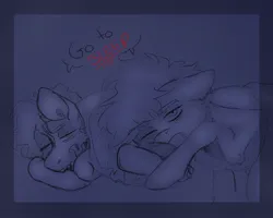 Size: 2048x1637 | Tagged: safe, artist:inisealga, derpibooru import, oc, unofficial characters only, pony, image, jpeg, lying down, pillow, sketch, solo