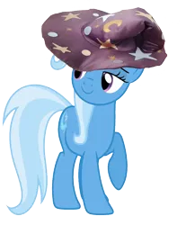 Size: 1078x1244 | Tagged: safe, derpibooru import, edit, vector edit, trixie, pony, unicorn, female, giant hat, hat, horn, image, mare, overcompensation, png, proud, raised hoof, simple background, smiling, smug, solo, transparent background, vector