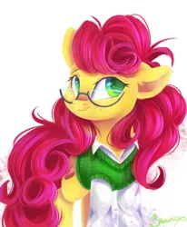 Size: 2471x3000 | Tagged: safe, artist:sketchiix3, derpibooru import, oc, unofficial characters only, earth pony, pony, freckles, glasses, high res, image, png, simple background, solo, white background