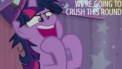 Size: 1920x1080 | Tagged: safe, derpibooru import, edit, edited screencap, editor:quoterific, screencap, twilight sparkle, twilight sparkle (alicorn), alicorn, pony, a trivial pursuit, g4, image, messy mane, png, solo, twilight snapple