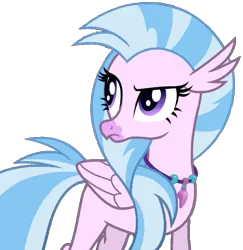 Size: 659x678 | Tagged: safe, derpibooru import, edit, edited screencap, screencap, silverstream, classical hippogriff, hippogriff, pony, g4, uprooted, background removed, blue mane, female, image, lowres, mare, pink skin, png, purple eyes, simple background, solo, standing, transparent background, vector