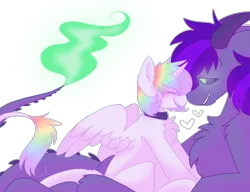 Size: 2600x2000 | Tagged: safe, artist:puppie, derpibooru import, oc, oc:esoteric, oc:radagast, unofficial characters only, alicorn, demon, demon pony, original species, pony, fire, glow, glowing eyes, green eyes, green fire, high res, image, png, simple background, transparent background