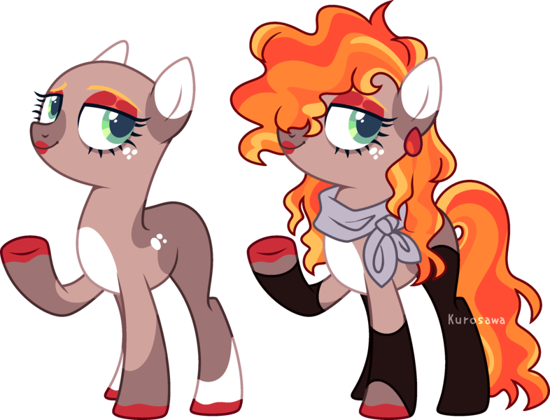 Size: 2951x2252 | Tagged: safe, artist:kurosawakuro, derpibooru import, oc, ponified, earth pony, pony, bald, bandana, base used, body freckles, clothes, colored hooves, ear piercing, earring, earth pony oc, eyeshadow, female, freckles, green eyes, high res, image, jewelry, lipstick, makeup, mare, piercing, png, raised hoof, roman torchwick, simple background, socks, solo, stockings, thigh highs, transparent background