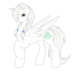 Size: 2563x2362 | Tagged: safe, artist:elberas, derpibooru import, oc, oc:ventus valentine, unofficial characters only, alicorn, pony, braid, high res, image, male, png, simple background, slender, solo, stallion, thin, transparent background