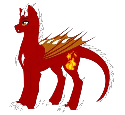 Size: 2563x2362 | Tagged: safe, artist:elberas, derpibooru import, oc, oc:pyromancer, unofficial characters only, dragon, original species, pony, high res, image, male, png, simple background, slender, solo, thin, transparent background