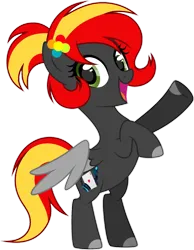 Size: 1072x1380 | Tagged: safe, derpibooru import, oc, oc:igvjgj, unofficial characters only, pegasus, pony, derpibooru community collaboration, 2023 community collab, bipedal, full body, image, pegasus oc, png, rearing, simple background, solo, transparent background, wings