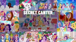 Size: 1973x1108 | Tagged: safe, derpibooru import, edit, edited screencap, editor:quoterific, screencap, hitch trailblazer, izzy moonbow, pipp petals, sparky sparkeroni, sunny starscout, zipp storm, dragon, earth pony, pegasus, pony, unicorn, g5, my little pony: tell your tale, spoiler:g5, spoiler:my little pony: tell your tale, spoiler:tyts01e40, female, image, male, mane five, mane stripe sunny, mare, png, secret canter, stallion