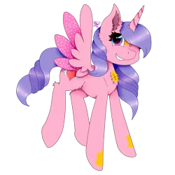 Size: 1000x1000 | Tagged: safe, artist:kathepart, derpibooru import, oc, oc:hearty love, alicorn, pony, derpibooru community collaboration, 2023 community collab, chest fluff, ear fluff, flying, image, png, simple background, solo, transparent background