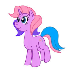 Size: 1280x1280 | Tagged: safe, artist:omegaridersangou, derpibooru import, lily lightly, pony, unicorn, g3, g4, female, g3 to g4, generation leap, image, mare, png, simple background, solo, transparent background