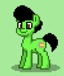 Size: 488x584 | Tagged: safe, derpibooru import, oc, oc:brawny bold, unofficial characters only, pony, pony town, green background, image, pixelated, png, profile picture, simple background, solo