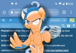 Size: 6882x4830 | Tagged: safe, artist:php178, derpibooru import, oc, oc:planned downtime, oc:riverdance, ponified, unofficial characters only, alicorn, pegasus, pony, derpibooru, g4, .svg available, alicorn oc, angry, bald face, blind eye, blue eye, blue mane, blue tail, breaking the fourth wall, burn, burned, chrome, clock time, coat markings, colored wings, derpibooru exclusive, derpibooru logo, derpibooru ponified, destroyed, dialogue, equestria (font), eye scar, facial markings, facial scar, female, flying, highlights, horn, image, inkscape, looking at you, mare, messy hair, messy mane, messy tail, meta, meta:derpibooru community collaboration, morning, movie accurate, my little pony: rainbow roadtrip, pegasus oc, personal space invasion, planned downtime, png, profile picture, repairing, ruined, ruler, scar, scarred, scratches, serious, serious face, shading, shadow, speech bubble, tail, text, time, toolbar, trixie's cutie mark, two toned mane, two toned wings, vector, website, wings, working