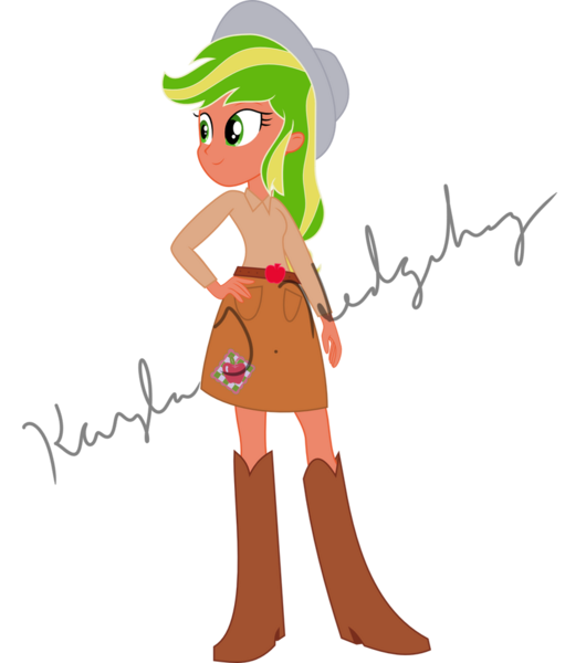 Size: 840x951 | Tagged: safe, artist:kaylathehedgehog, derpibooru import, applejack, equestria girls, g4, image, png, solo