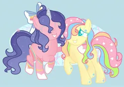 Size: 2151x1508 | Tagged: safe, artist:orcabunnies, derpibooru import, oc, unofficial characters only, earth pony, pony, unicorn, base used, duo, image, jpeg