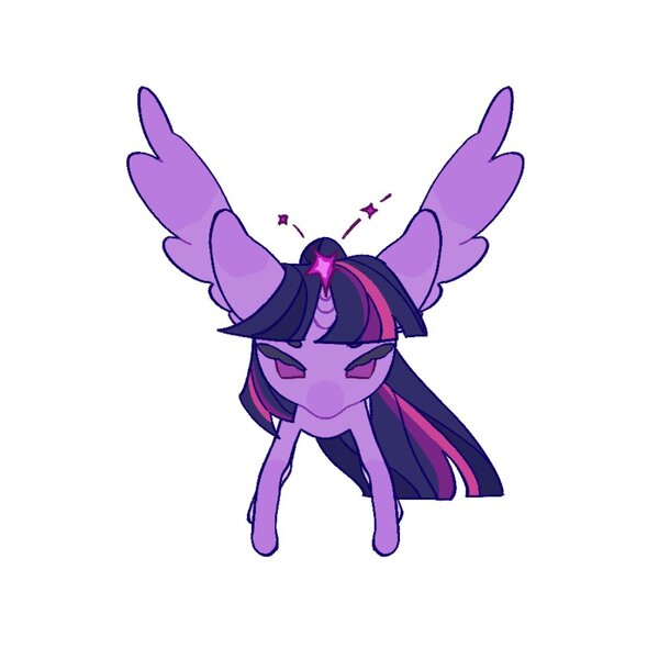 Size: 1000x1000 | Tagged: safe, artist:6ji5z6gmst1j2vs, derpibooru import, twilight sparkle, twilight sparkle (alicorn), alicorn, pony, g4, female, image, jpeg, simple background, solo, white background