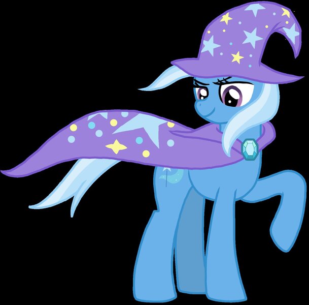 Size: 1555x1533 | Tagged: safe, artist:defg7373, derpibooru import, trixie, pony, unicorn, g4, black background, image, jpeg, raised hoof, simple background, solo