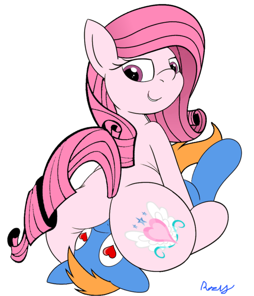 Size: 929x1080 | Tagged: suggestive, artist:rozyfly10, derpibooru import, edit, oc, oc:annisa trihapsari, oc:rozyfly, unofficial characters only, earth pony, pegasus, pony, adorasexy, annibutt, cute, duo, earth pony oc, faceful of ass, facesitting, female, grin, heart, heart eyes, image, male, mare, png, sexy, shipping, simple background, sitting on person, smiling, stallion, transparent background, wingding eyes