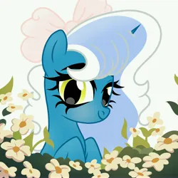 Size: 6890x6890 | Tagged: safe, artist:riofluttershy, derpibooru import, oc, oc:fleurbelle, unofficial characters only, alicorn, pony, alicorn oc, blushing, bow, female, flower, hair bow, horn, image, jpeg, mare, pink bow, simple background, smiling, solo, two toned hair, two toned mane, white background, wings, yellow eyes