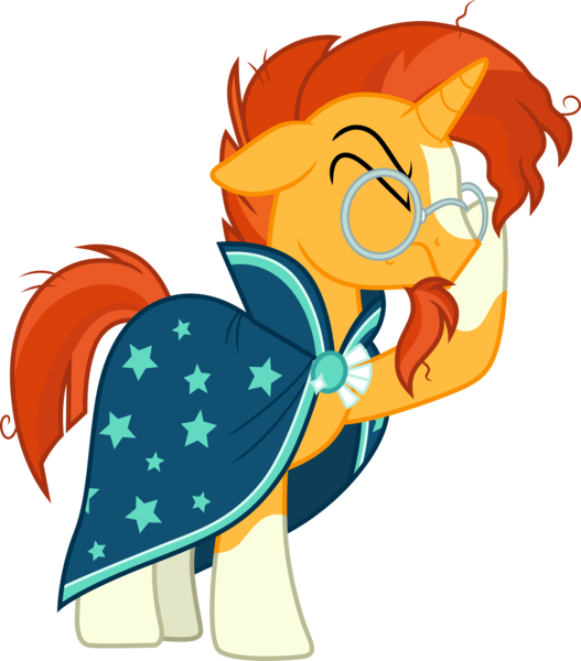 Size: 3000x3413 | Tagged: safe, artist:cloudy glow, derpibooru import, sunburst, pony, unicorn, g4, the parent map, .ai available, facehoof, high res, image, male, png, simple background, solo, stallion, transparent background, vector