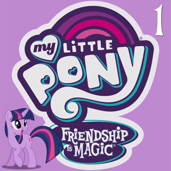 Size: 5252x5250 | Tagged: safe, derpibooru import, twilight sparkle, pony, unicorn, g4, 1, album cover, female, image, mare, my little pony logo, number, png, unicorn twilight